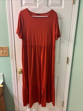Everyday Tiered Maxi Dress - Rust